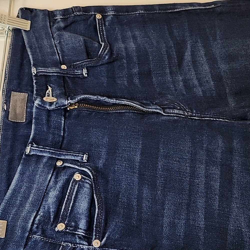 Mother Waisted Looker Ankle Fray Tongue in Chic Meduim Wash Blue Sz 24 - Picture 9 of 16